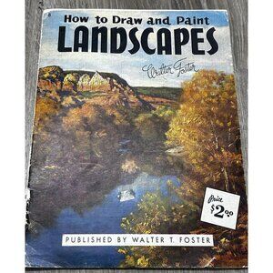 How to Draw and Paint Landscapes Art Book # 8 By Walter Foster Paperback 1965